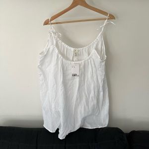 White cotton tank top